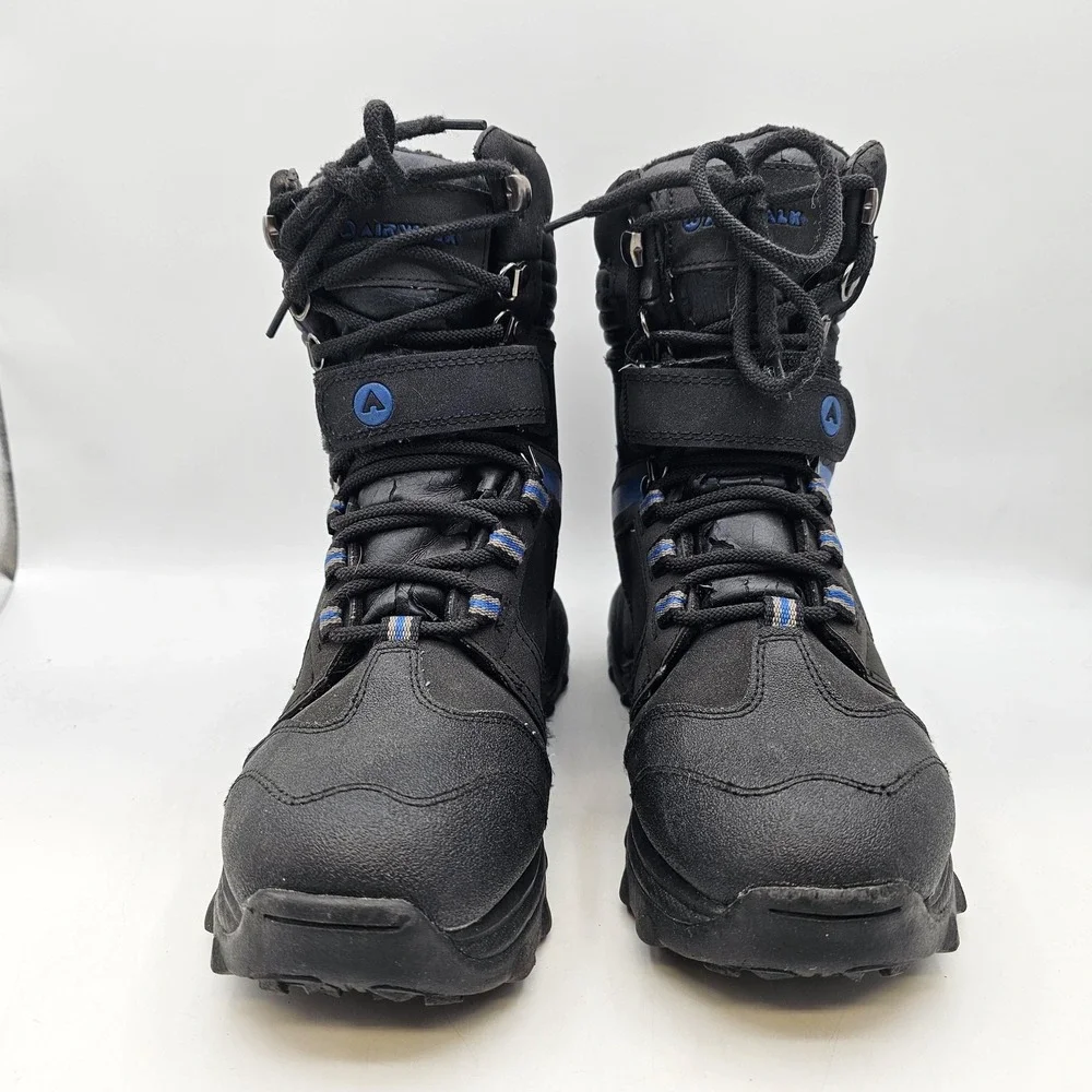Airwalk Snow Boots Mens Size 7 Black Synthetic Insulated Winter Lace‎ Up Outdoor